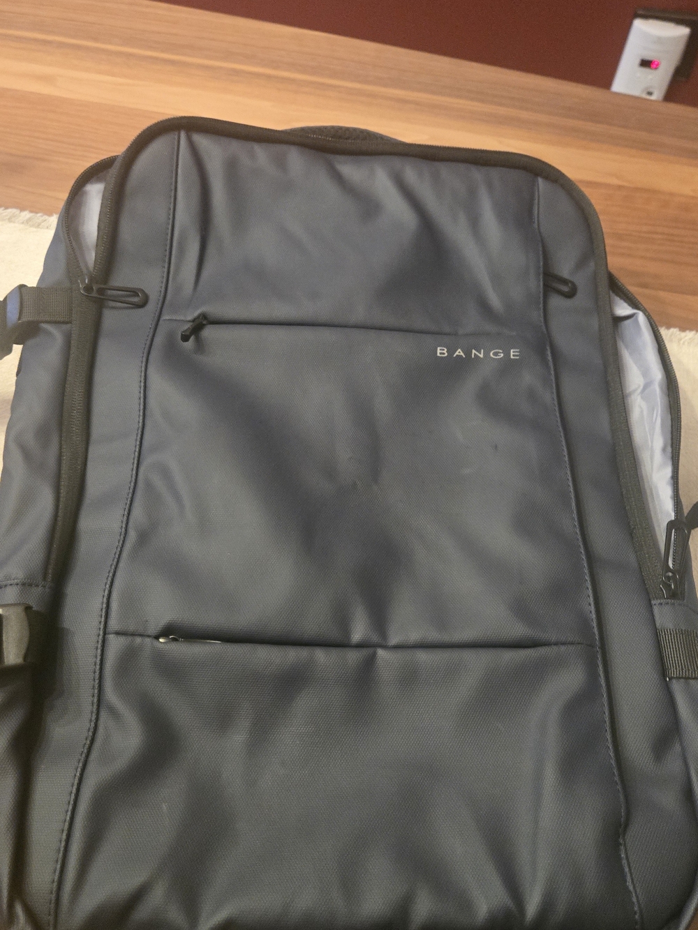 Bange Navy Travel Backpack - 45L Expandable Sleek Everyday Carry